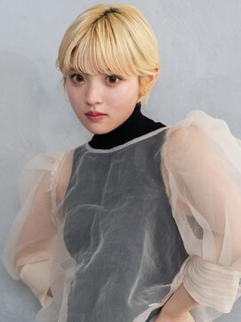 アース 三軒茶屋店(HAIR&MAKE EARTH) 三軒茶屋_レディース_ショート_ハイトーン_ブリーチ_丸み_小顔