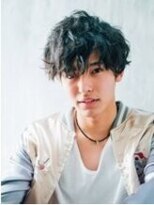 フラミューム 二子玉川(flammeum)&nbsp;無造作黒髪パーマ