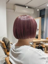 クラップス 上大岡(CLAPS)&nbsp;ミニボブ/コンパクトボブ/ピンクグレージュ【2ブリーチ】