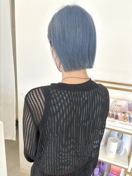 コト 福井大和田店(coto) 福井　大和田　ハイトーンボブ　ペールブルーカラー　髪質改善