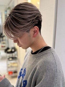 アンサー 渋谷(ANSWER) メンズバレイヤージュカラーハイライトカラーセンターパート韓国