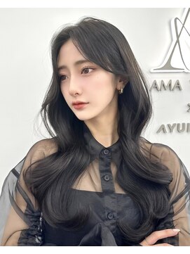 アマトウキョウ アユンチェ(AMA TOKYO×AYUNCHE) 前髪顔まわり韓国ヘアレイヤーカットサイドバンク2wayバンク韓国