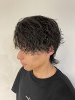 ニアウ 伊勢崎連取店(Niau)&nbsp;メンズマッシュマッシュウルフツイストスパイラルパーマ