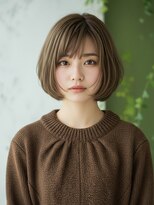 コトナ 越谷店&nbsp;大人可愛いボブ/チャコールグレー/20代30代40代/髪質改善/越谷