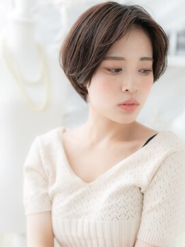 カバーヘア 上尾西口店(COVER HAIR) 大人可愛いオリーブグレージュ丸みショートh4上尾20代30代40代