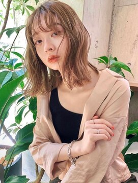 サイン 渋谷(SIGN) 韓国ヘアーハッシュカットレイヤーカットグレージュブリーチ無し