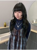 モスグリーン/レイヤー/姫カット/ハイトーン/ワンカラー/名古屋