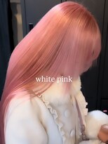 ベレーザ 渋谷(BELEZA) 17520ホワイトピンクブリーチバーガンディルーツカラーロング