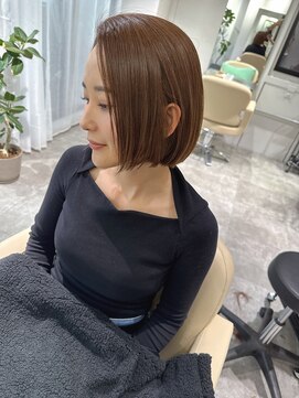 レヴリー(reverie) 韓国レイヤーボブブリーチなしカラーヘイリーボブ白髪ぼかし30代