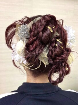 サンク ドリームプラザ店(CINQ) 【CINQ】山崎 成人式ヘアセット｜華やかアレンジ