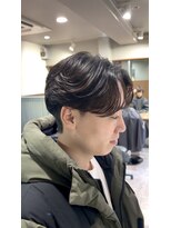 エクシア 渋谷店(EXCIA)&nbsp;ニュアンスパーマ 毛流れセンターパート