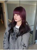 紫×ダークブラウン