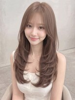 カバーヘア 上尾西口店(COVER HAIR) 秋ブリーチなし小顔ハッシュカット韓国風レイヤーベージュp上尾