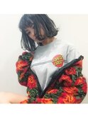 ダークグレージュボブ