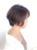 前下がり/30代40代50代/丸み/ひし型/白髪染め/ショート/