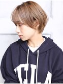 大人可愛い小顔ツヤ髪くびれショートショートボブ前髪ありA6