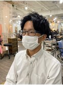 ゆるふわニュアンスパーマ・メンズショート