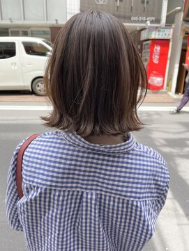 ネオリーブ チロル 横浜西口店(Neolive CiroL.) くびれヘア×レイヤーボブ×アッシュ×縮毛矯正