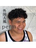強パーマ（ツーブロック/メンズ/パーマ/ブリーチ/ツイスト）