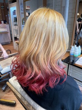 ヘアーショップ エヌアンドエー 越谷店(hair shop N&A) 髪質改善ケア×艶髪ウェーブ#24 Wカラー/ハイトーン/リタッチ