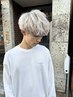 【 ハイトーンカラーなら 】カット+ダブルカラー＋眉毛カット ￥ 13200