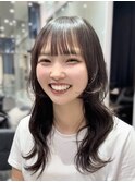 レイヤーカット/フェイスレイヤー/韓国/前髪/谷町四丁目