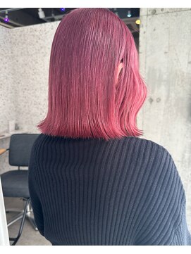ラニヘアサロン(lani hair salon) チェリーピンクカラー/ピンクカラー/レッドカラー/ケアブリーチ