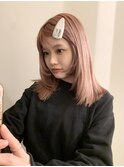 ミディアムレイヤー/ピンクベージュ