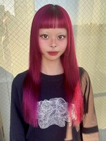 ニュート(Neut )&nbsp;ハイトーンロング ピンク ハイトーンカラー 名古屋 切りっぱなし