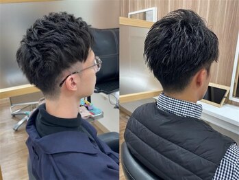 クアトロ 宇都宮本店(QUATRO)の写真/清潔感のあるナチュラルでキマるスタイルをご提供☆忙しい朝のセットも楽◎《メンズカット+眉カット¥3850》