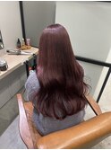 ブリーチなし＊ピンクブラウン＊チェリーレッド