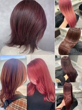 ★RIKOのこだわり★赤、ピンク系の暖色カラーの支持率No.1！色落ちまで可愛い艶感カラーが得意です！