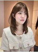 韓国大宮顔まわりミディアムレイヤー