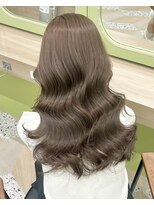 ノー バイ イオエ 西梅田(no. by ioe)&nbsp;ブリーチなしカラー/髪質改善/ミルクティーベージュ/小顔ヘア