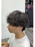 波巻きパーマ×メッシュ