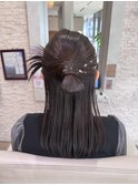 お呼ばれに◎ カチモリハーフアップの艶まとめ