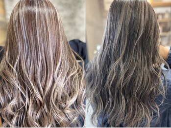 ウェリラバイハク(WeLila by haku)の写真/気になる白髪もオシャレにカバー◎白髪ぼかし,ハイライトが得意だから暗め～明るいカラーもお任せください!