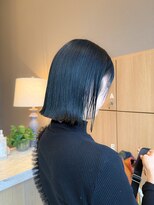 ユウヘアー 千代田橋店(U Hair)&nbsp;切りっぱなしボブ/ブルーブラック