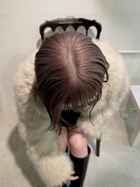 グロウ 渋谷西口(grow)&nbsp;セピアグレージュラベンダーピンクシルバー切りっぱなしボブ