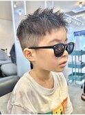 キッズカット男の子アクティブショートハーフアップバング小学生