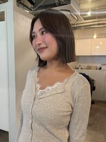 ライン(LINE) 切りっぱなしボブ/ヘーゼルベージュ