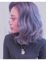 ポワト 獨協大学前(poi to...)&nbsp;透明感ラベンダー ゆるウェーブミディ