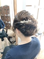 ロカット サロン(Roquat Salon)&nbsp;結婚式ミディシニヨンアレンジ【ヘアアレンジ　立川/立川南】