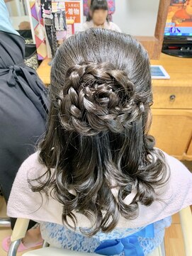 ドレス21 薔薇ハーフアップ