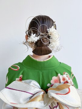 トルネード(TORNADO) 振袖ヘア 袴ヘア 水引き 金箔 ドライフラワー K02-24