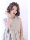 マロンベージュAラインボブ