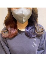 サロンドミルク 溝の口店(salon de MiLK) インナーカラー ピンク&パープル