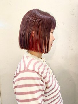 セルカ 新宿(CERCA) ミニボブとインナーカラー【CERCA新宿/新宿西口】