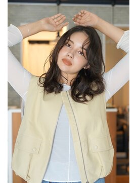 パール(PearL) PearL/コテ巻きパーマ/ゆる巻きミディパーマ/エアウェーブ/秋色