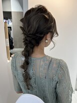 リラス 博多(rilas) 編み下ろしアレンジ　結婚式ヘアアレンジ　ヘアセット